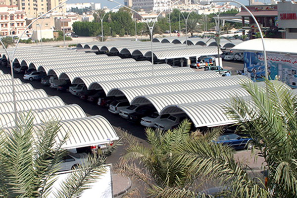 Fabric-Multi-Arc-Parking-Shade